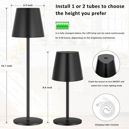 Kakanuo Cordless Table Lamp, 3 Color Stepless Dimming, 5000mAh Rechargeable - Image 9
