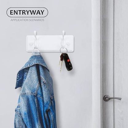 Badiano Wooden Coat Rack, Wall-Mounted Organizer - Image 5