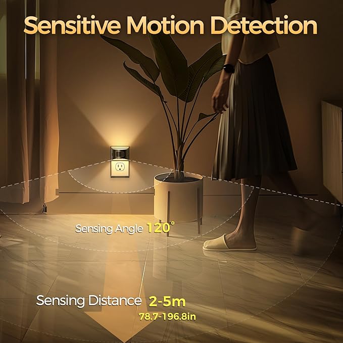 DORESshop LED Night Light, Night Lights Plug into Wall, 3 Mode Plug in Night - Image 4