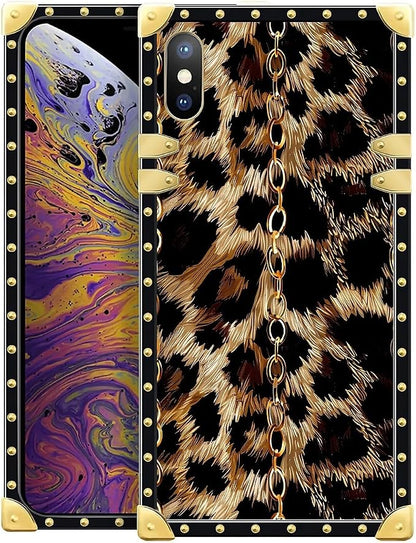 Compatible with iPhone XR Case, Seamless Gold Chain Leopard Luxury Golden by Unknown
