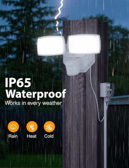 Onforu 32W Plug in Motion Sensor Lights Outdoor, 3200LM Motion Flood Light Dusk - Image 7