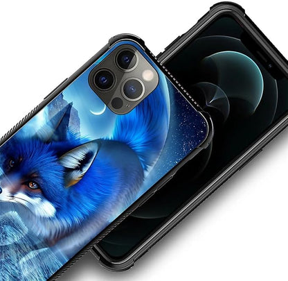 for iPhone 11 Pro Max Case, Snowy Mountain Fox Lake Pattern Graphic Design Girl - Image 4