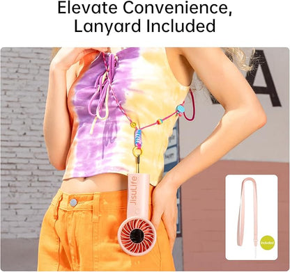 JISULIFE Handheld Portable Fan, Stronger and Longer-Lasting: 5 Speed, 3600mAh - Image 5