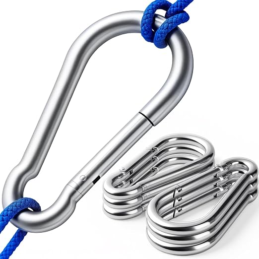 9Pack 7 Inch Spring Snap Hooks, Heavy Duty Carabiner Clips by REDOVANT
