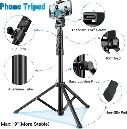 Victiv Phone Tripod, Sturdy & Stable, Adjustable Camera Stand & Selfie Stick - Image 8
