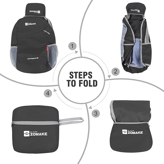 ZOMAKE Lightweight Packable Backpack, Foldable Backpacks Small Daypack - Image 6