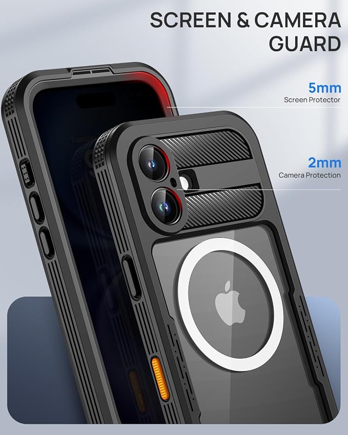 Lanhiem Magnetic for iPhone 16 Waterproof Case, Built-in Privacy Screen - Image 7