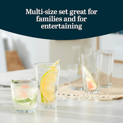 Libbey Preston Tumbler and Rocks Glass Cups Set, All Purpose Everyday Drinking - Image 4