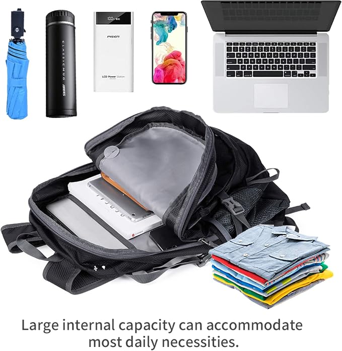 NODLAND Lightweight Backpack Travel 40L Foldable Water-Resistant Daypack - Image 7