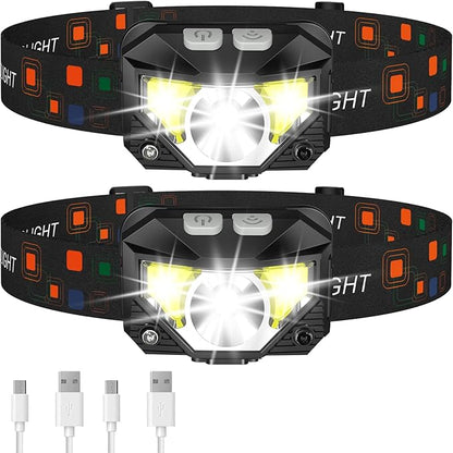LHKNL Headlamp Flashlight, Lumen Ultra-Light Bright LED Rechargeable Headlight by LHKNLHOME