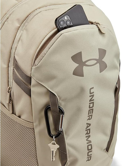 Under Armour Unisex-Adult Hustle 6.0 Backpack, Khaki Base/Khaki Base/Taupe Dusk - Image 3
