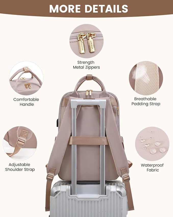 LOVEVOOK Laptop Backpack for Women 15.6 Inch Laptop Bag - Image 8