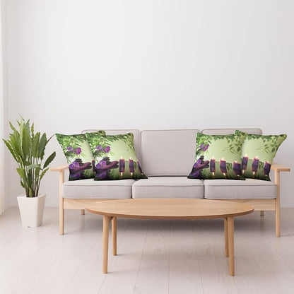 Ambesonne Spa Throw Pillow Cushion Case Pack of 4, Stones Aromatic Candles and - Image 4