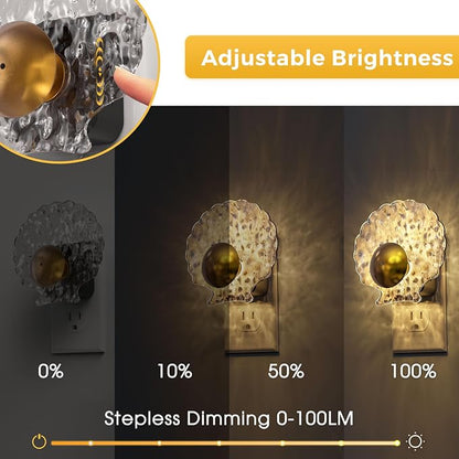 L LOHAS LED Shell Night Light, 2 Pack, Night Lights Plug into Wall, Dimmable - Image 2