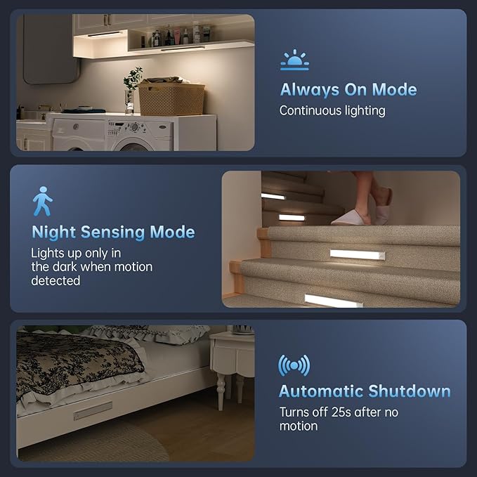 Under Cabinet Lighting, 5 Pack Rechargeable Motion Sensor Light Indoor - Image 7