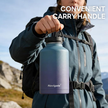 Navigate 64 oz Insulated Stainless Steel Sports Water Bottle - Image 8