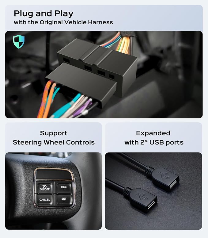 Car Radio Stereo Upgrade for Jeep Wrangler JK Compass Grand Cherokee Dodge Ram - Image 6