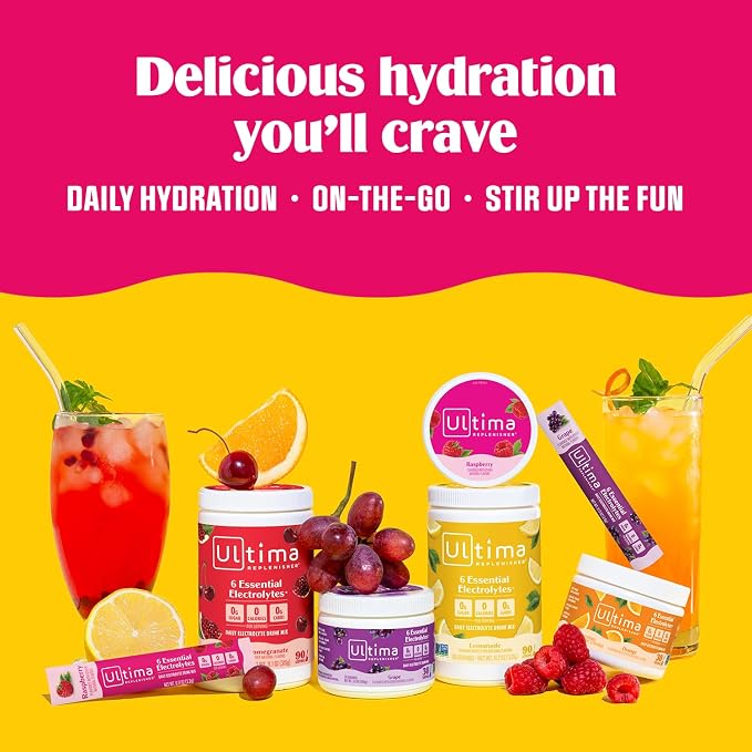 Ultima Replenisher Daily Electrolyte Powder – Pink Lemonade, 20 Stickpacks – - Image 8