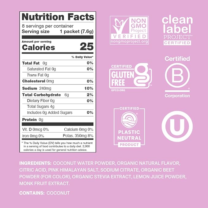 Cure Hydration | Plant-Based Electrolyte Drink Mix | No Added Sugar | FSA-HSA | - Image 2
