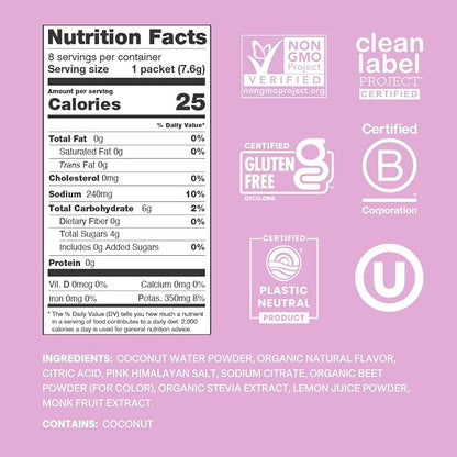 Cure Hydration | Plant-Based Electrolyte Drink Mix | No Added Sugar | FSA-HSA | - Image 2