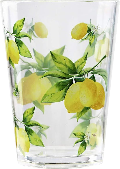 Calypso Basics Fresh Lemons, by Reston Lloyd, 8oz Acrylic Juice Drinkware - Image 3