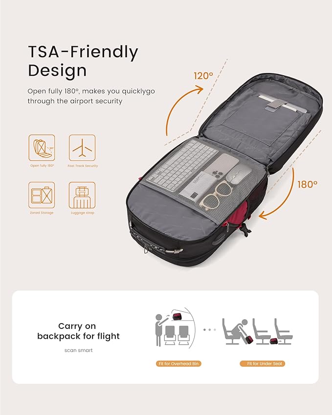 LOVEVOOK Travel Laptop Backpack Waterproof Anti Theft Backpack - Image 5