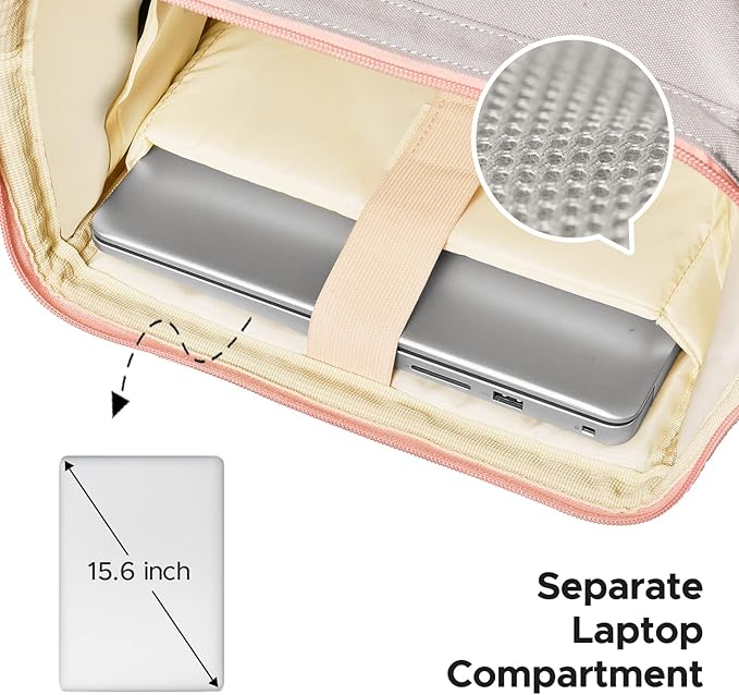 Kaome Lunch Backpack 15.6 Inch Laptop Backpack - Image 6