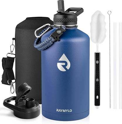 RAYMYLO One Gallon Water Bottle Insulated, Triple Walled Vacuum Stainless Steel by RAYMYLO