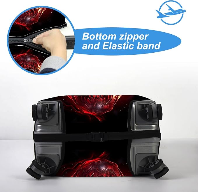 Luggage Cover Protector for 26-28 Inch Suitcases, TSA Approved Elastic Travel - Image 5