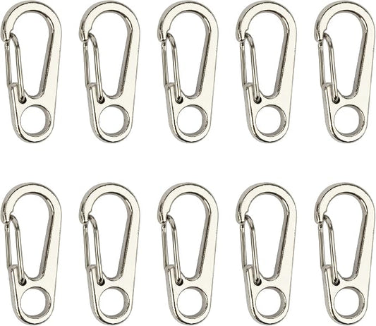 SWATOM Small Mini Carabiner Clip Tiny Spring Snap Hook Keychains Micro by SWATOM
