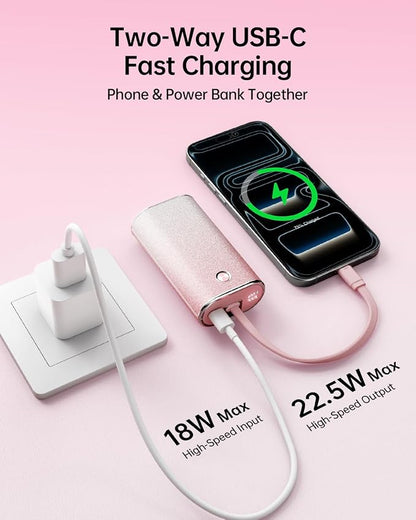 iWALK Sparkly 10000mAh Portable Charger, 22.5W Fast Charging Small Power Bank - Image 5