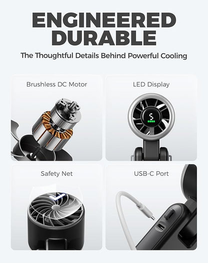 Diveblues Portable Handheld Turbo Fan, 5 Gear Wind, Battery Operated, 3 IN 1 - Image 7