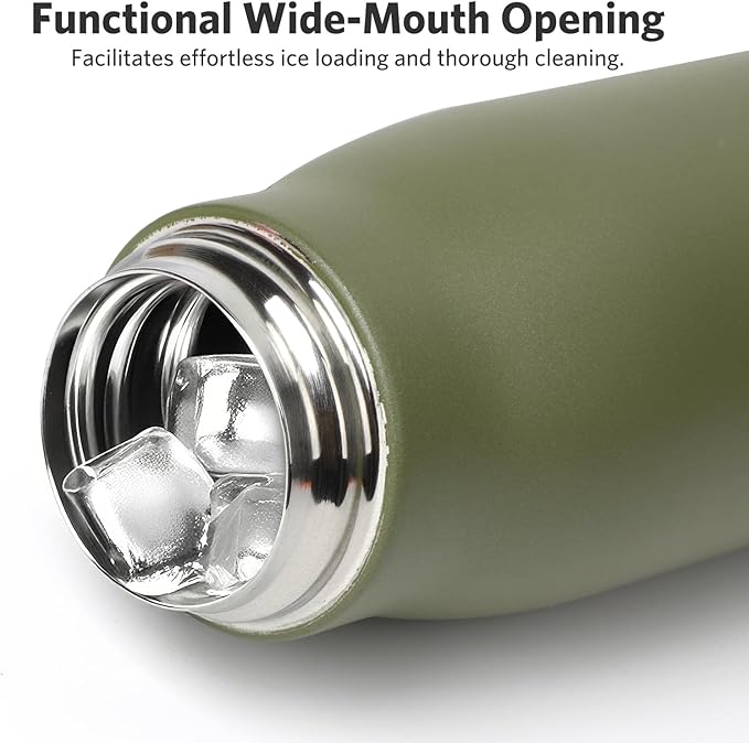 Small Water Bottle 12 oz, Dusgut Insulated Water Bottle, Stainless Steel - Image 2