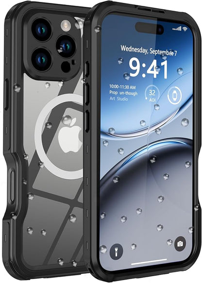 for iPhone 16 Pro Max Case Waterproof, Full-Body Hard Case Built-in by Comboproof