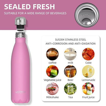 WATERSY Stainless Steel water bottles, 17oz/500ml Insulated Water Bottles - Image 8