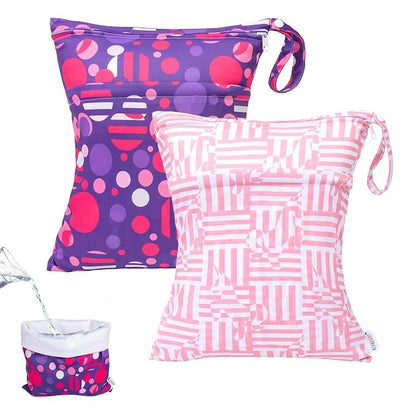 ALVABABY 2pcs Waterproof Wet Dry Bags, Reusable by ALVABABY