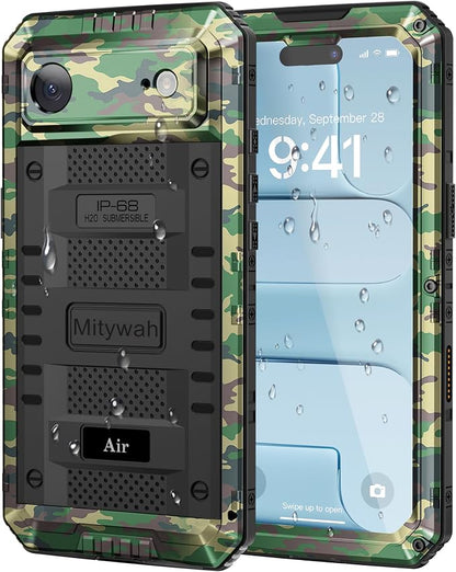 Mitywah Waterproof Case for iPhone Air, Military Grade Rugged Metal Case by Mitywah