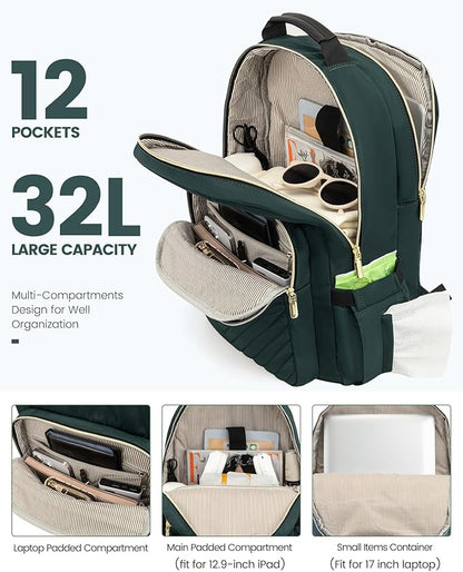 LOVEVOOK Laptop Backpack for Women, Large Capacity Travel Computer Work Bag - Image 2