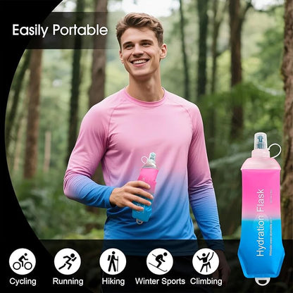 WILDREEDS 500ml Soft Flask, TPU Collapsible Soft Water Bottle - Image 4