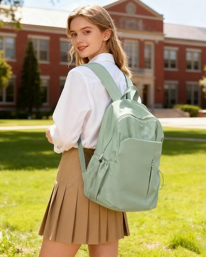 SEAFEW Green Backpack for Girls Women Waterproof High School Book Bag Cute - Image 2