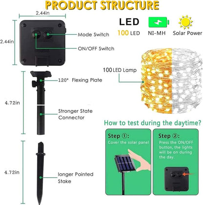 Solar String Lights Outdoor, Fairy Light - Image 8