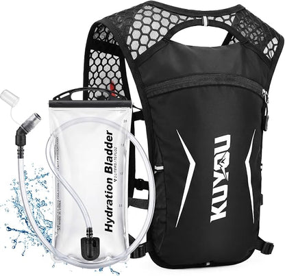 KUYOU Running Vest for Women & Men, Lightweight Hydration Backpack by KUYOU