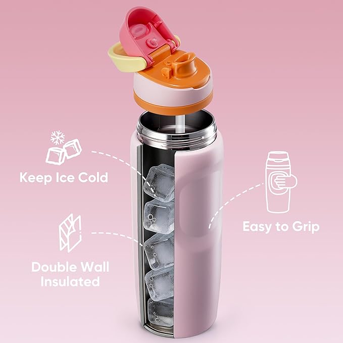 Fijinhom 24 oz Insulated Water Bottle, Stainless Steel Sports Water Bottle - Image 6