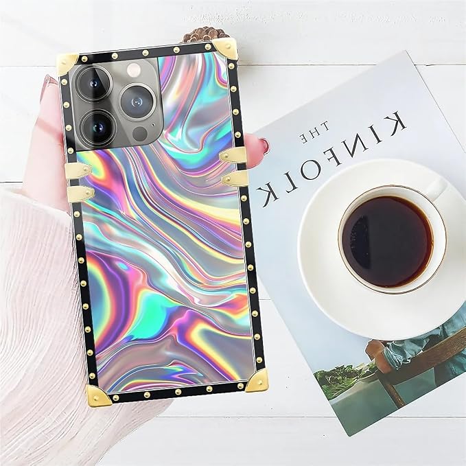 Compatible with iPhone 15 Pro Max Case, Holographic Abstract Iridescent - Image 7