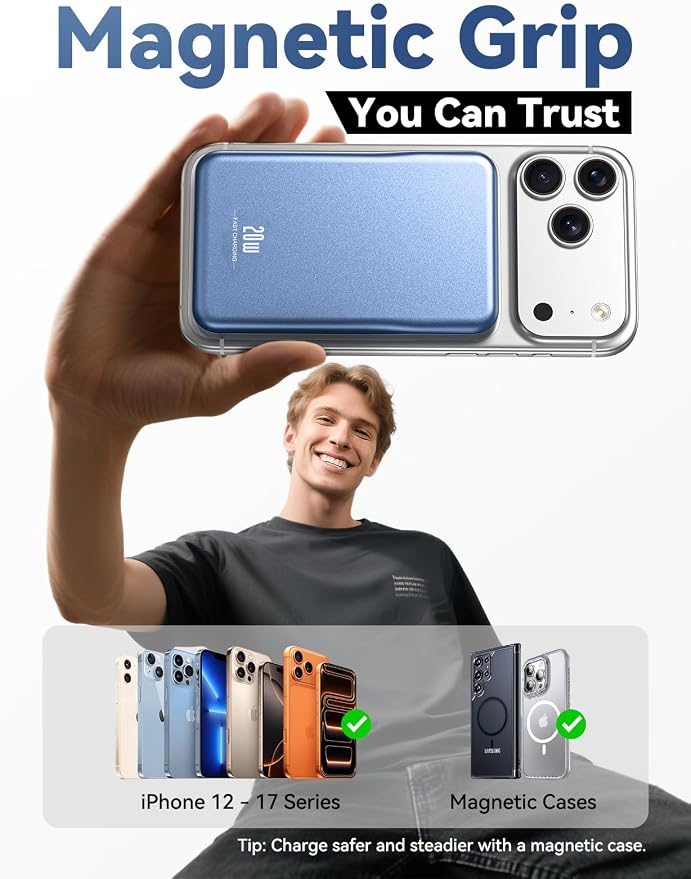 Aobbow Magnetic Portable Charger, 10000mAh - Image 2