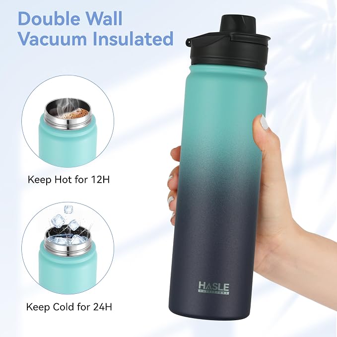 HASLE OUTFITTERS Insulated Water Bottle 22 oz Double Wall Stainless Steel Water - Image 6
