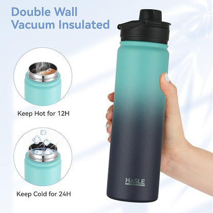 HASLE OUTFITTERS Insulated Water Bottle 22 oz Double Wall Stainless Steel Water - Image 6