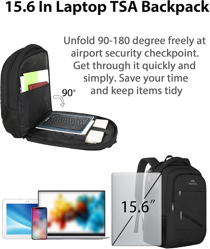 MATEIN 15.6 Inch Backpack for Men Women, 20 L Personal Item Casual Backpack - Image 2