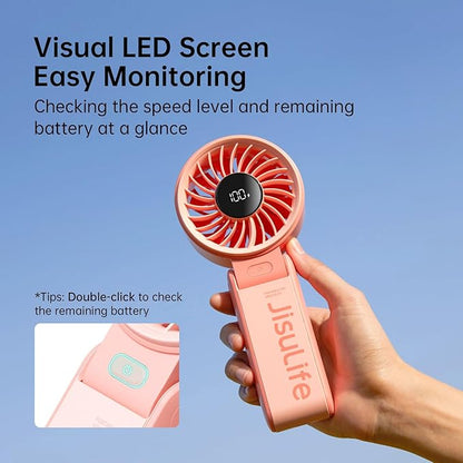 JISULIFE Handheld Fan Life7 – Ultimate Flexibility: Wide & Strong Airflow - Image 6