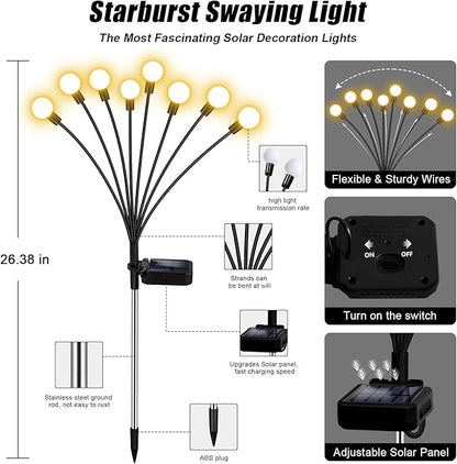 NBQQ Solar Garden Lights, Solar Firefly Lights, Solar Lights Outdoor Decorative - Image 4